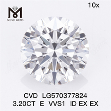 3,20 CT E VVS1 ID EX EX 3 Karat synthetischer Diamant