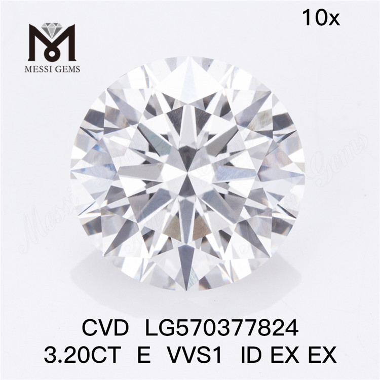 3,20 CT E VVS1 ID EX EX 3 Karat synthetischer Diamant