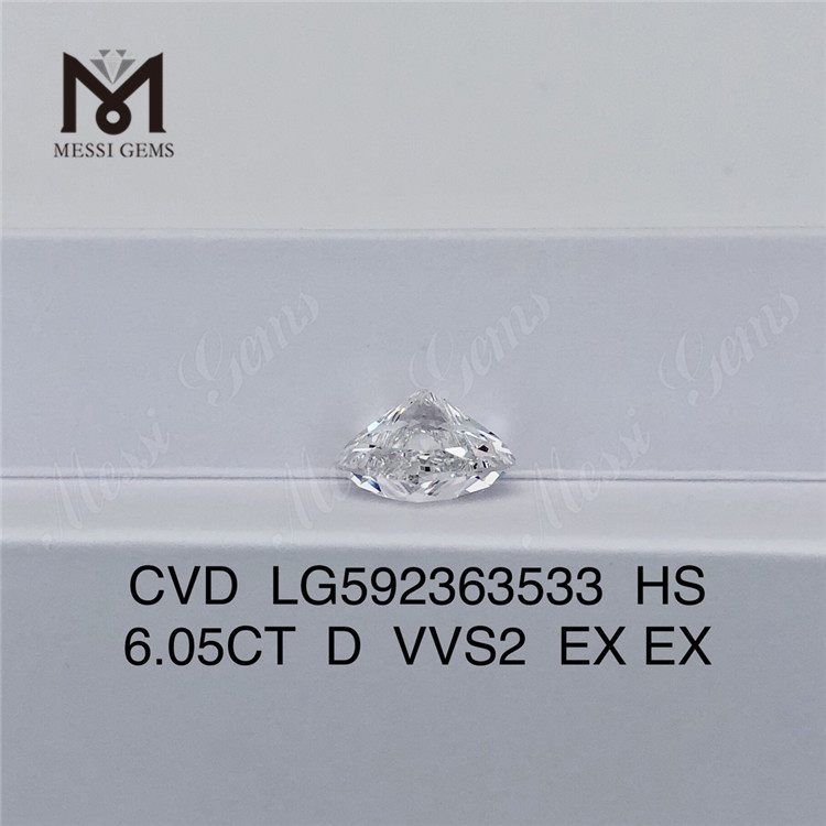 6,05 CT D VVS2 EX EX CVD-Diamanten HS Ihr Partner für den Massenwiederverkauf CVD LG592363533丨Messigems