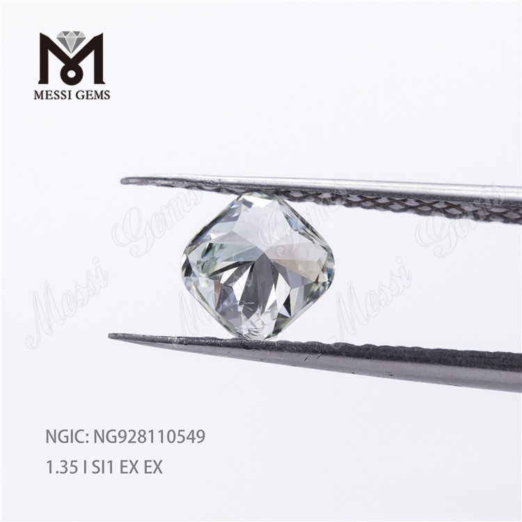 1,35 Karat ausgezeichneter polierter Kissenbrilliant I SI1 EX EX HPHT loser CVD-Diamant