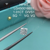 1,01 Karat D VS1 HPHT im Labor gezüchtete Diamanten PRINCESS CUT