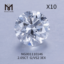 2,05 ct G Runde Labordiamanten VS2 EX Cut Grade