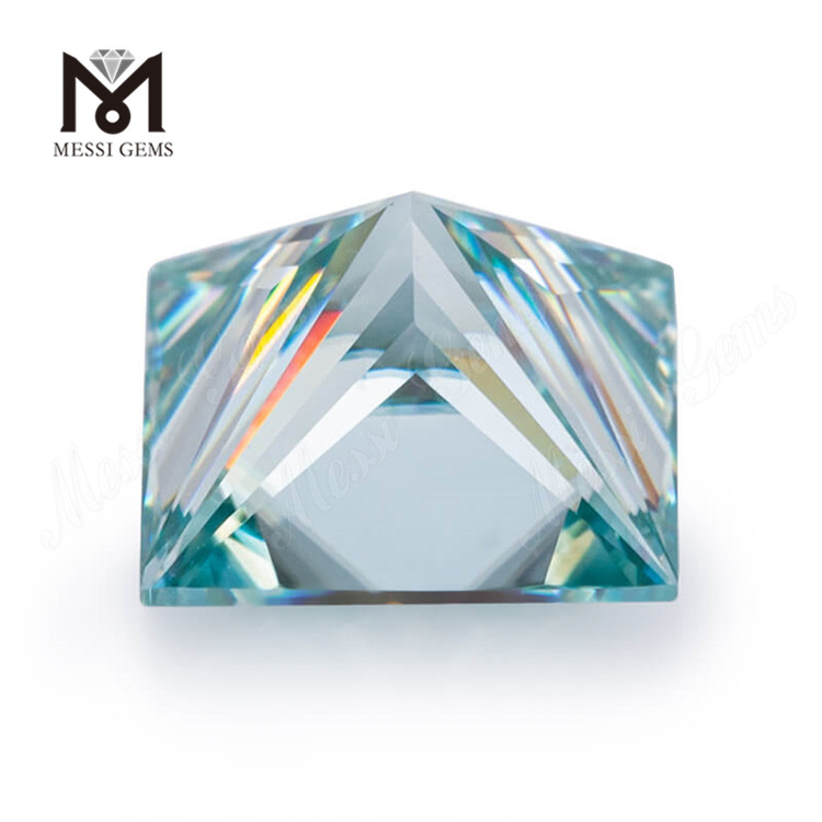 Großhandelspreis, loser Moisonit, Princess-Schliff, 1 Karat blauer Moissanit-Diamant