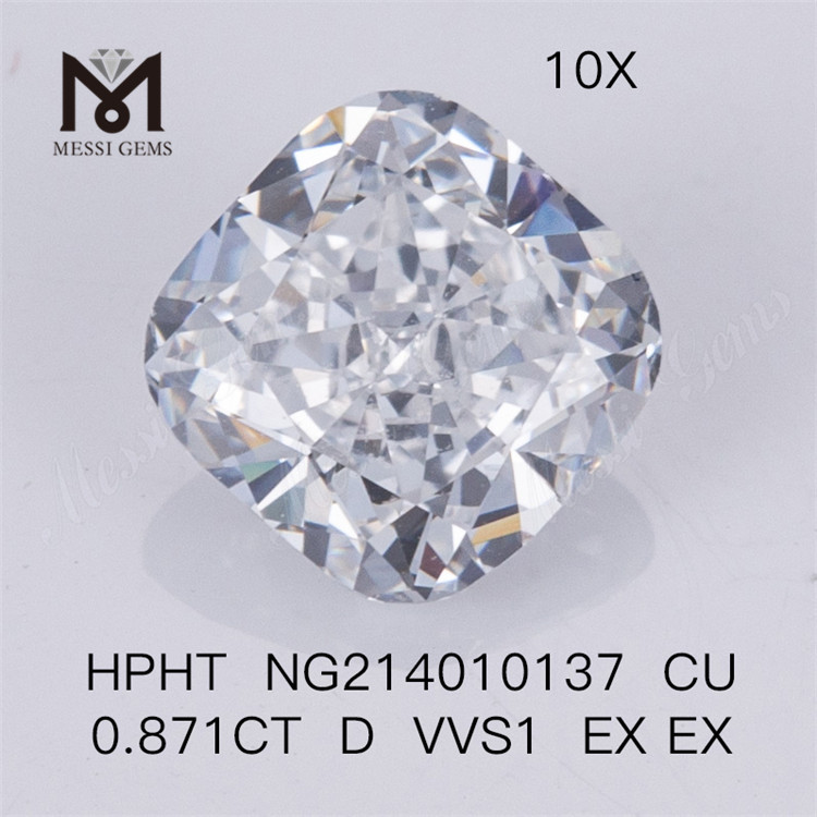 0,871 CT D VVS HPHT-Labordiamanten Kissen lose synthetische Diamanten