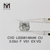 3,03 CT F-Kissen-CVD-Labordiamant, lose künstliche Diamanten im Angebot
