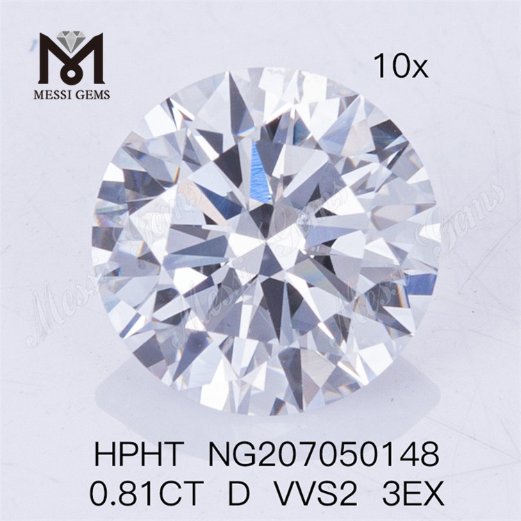 HPHT 0,81 CT D VVS2 3EX RD Im Labor gezüchtete Diamanten