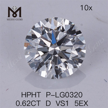 0,62 CT HPHT-Labordiamant D VS1 5EX künstlicher Diamant