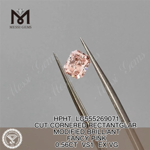 0,56 CT HPHT-Diamant RECTANTGLAR FANCY PINK VS1 EX VG, im Labor gezüchteter Diamant LG555269071