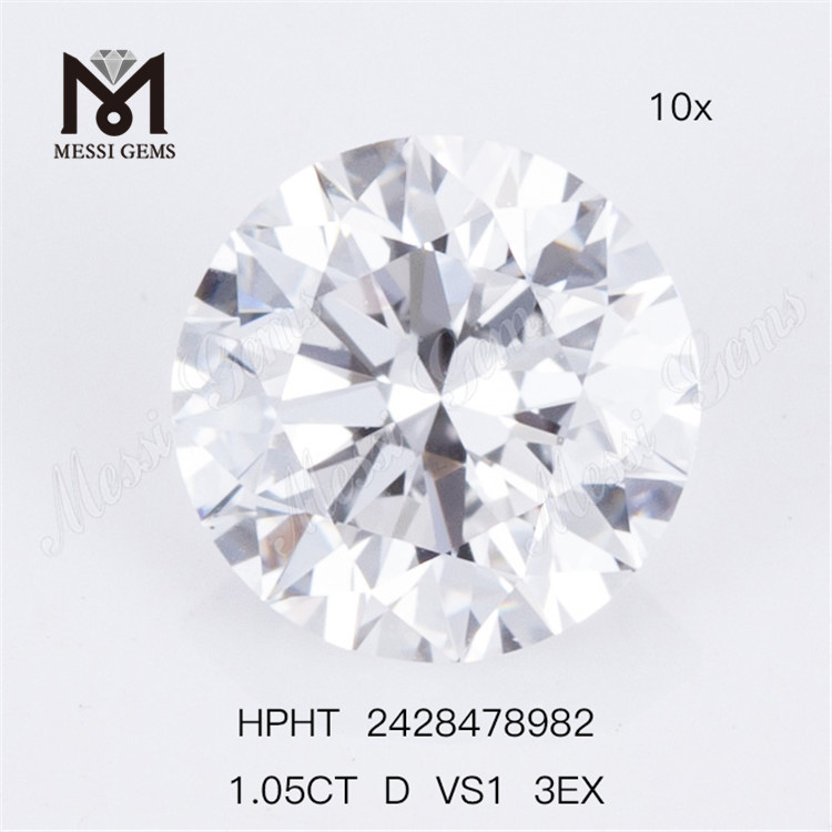 1,05 CT D VS1 3EX RD-Schliff, lose Labordiamanten, weißer loser Labordiamant