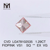 1,29 CT FIOPINK VS1, im Großhandel im Labor hergestellte Diamanten, CVD LG478102535