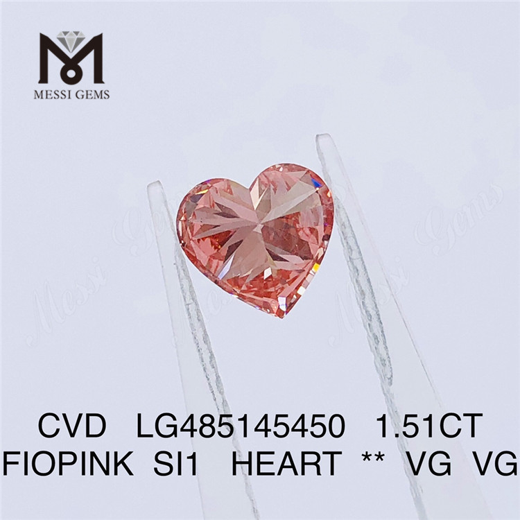 1,51 CT FIOPINK SI1 HEART VG VG-Großhandelslabor erstellte Diamanten CVD LG485145450