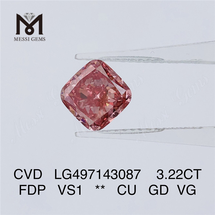 3,22 CT FANCY DEEP PINK VS1 CU GD VG CVD im Labor gezüchteter Diamant LG497143087
