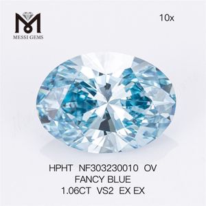 1,06 CT VS2 OV Großhandel Labordiamant FANCY BLUE HPHT NF303230010