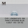 5,02 CT EM FANCY INTENSE BLUE Labordiamanten VS1 CVD LG628421972丨Messigems 