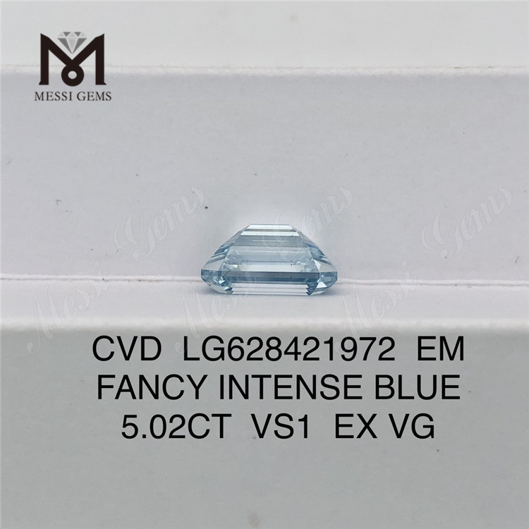 5,02 CT EM FANCY INTENSE BLUE Labordiamanten VS1 CVD LG628421972丨Messigems 