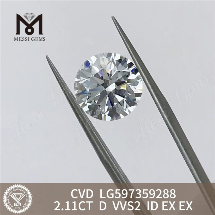 2,11 CT D VVS2 IDEAL Lab Grown Diamond Cvd LG597359288 
