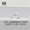 8,24 CT D VS1 PEAR CVD im Labor hergestellte Diamanten Großhandelspreis丨Messigems LG598382819