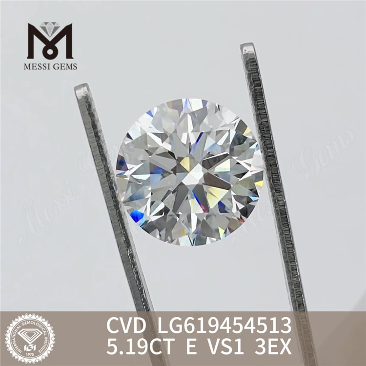 5,23 CT E VS1 3EX runder simulierter Diamant CVD LG619454515丨Messigems