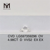 4,98 CT D VVS2 EX EX OV Zuchtdiamanten in großen Mengen: Erweitern Sie Ihren Bestand CVD LG597359296 丨Messigems