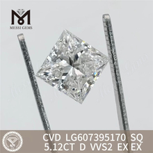 5,12 CT D SQ VVS2 im Labor gezüchteter Diamant, China CVD IGI LG607395170