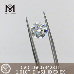 1,01 CT D VS1 CVD-Diamant, im Labor gezüchteter Luxus, Messigems LG607342311 