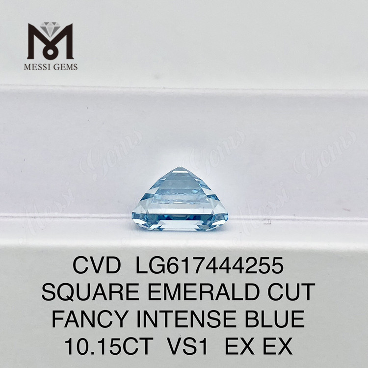 10,15 CT VS1 FANCY INTENSE BLUE SQUARE SMARAGD künstliche Diamanten kosten: Messigems CVD LG617444255