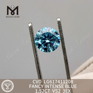 1,52 CT VS2 FANCY INTENSE BLUE IGI-zertifizierte, im Labor gezüchtete Diamanten – Messigems CVD LG617411208