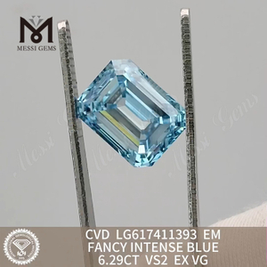 6,29 CT EM VS2 FANCY INTENSE BLUE, im Labor gezüchteter CVD-Diamant: Messigems CVD LG617411393
