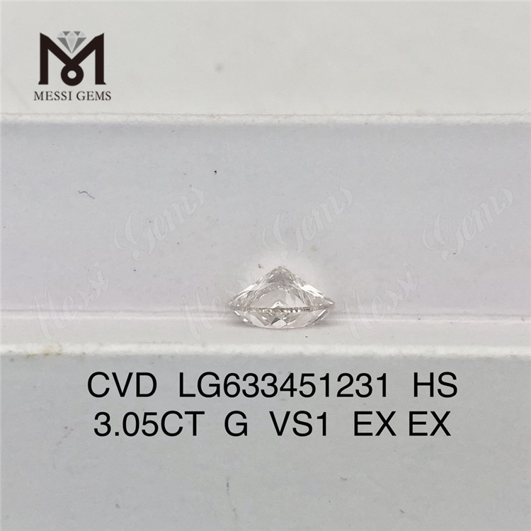 3,05 CT G VS1 HS CVD im Labor hergestellte Diamanten im Großhandel LG633451231丨Messigems 