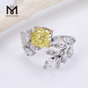 Gelber, im Labor gezüchteter Diamant, Symbol der dauerhaften Liebe, 1-Karat-Ring im Cushion-Schliff