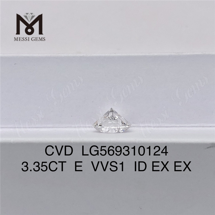 3,35 CT E VVS1 ID EX EX, im Labor gezüchtete, zertifizierte Diamanten