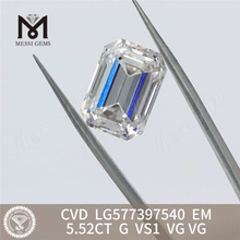 5.52ct G VS1 VG CVD Emerald Laboratory DIAMONDS LG577397540 丨 MESSIGEMEN CVD