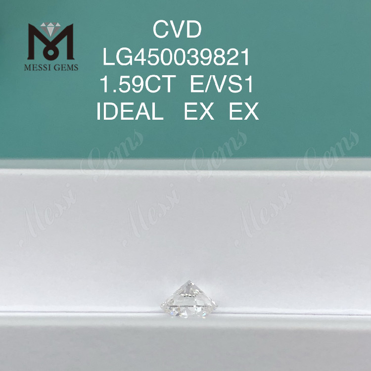 1,59 Karat E VS1 runder, im Labor hergestellter IDEL CUT-Diamant, CVD