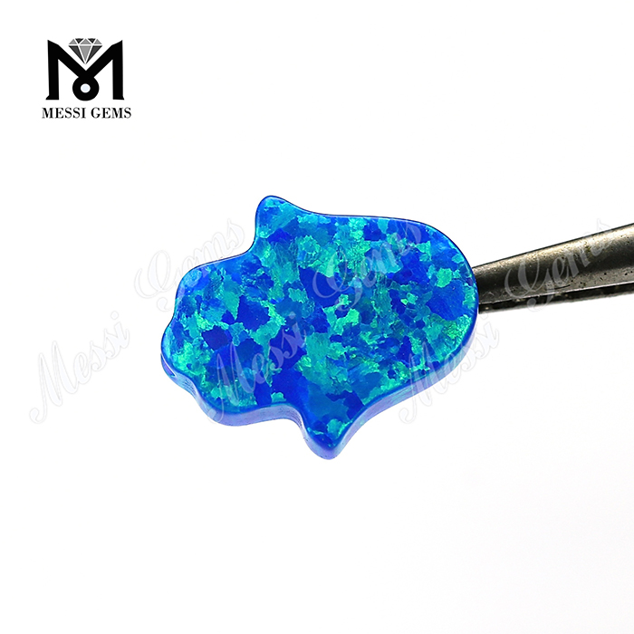 11 x 13 mm synthetischer Opal, blauer Feueropal, im Labor hergestellter Opal zum Verkauf