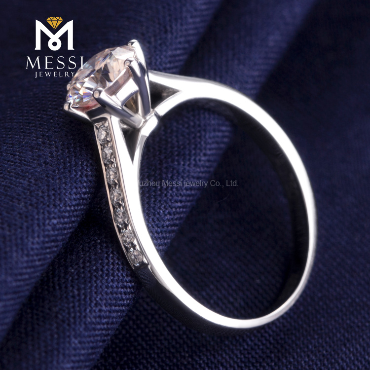 1 Karat Moissanite Gold Ring für Frauen