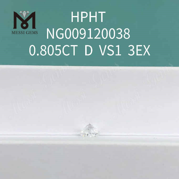 0,805 CT D VS1 weißer runder Labordiamant 3EX