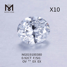0,92 ct F OVAL Loser Edelstein Synthetischer Diamant SI1