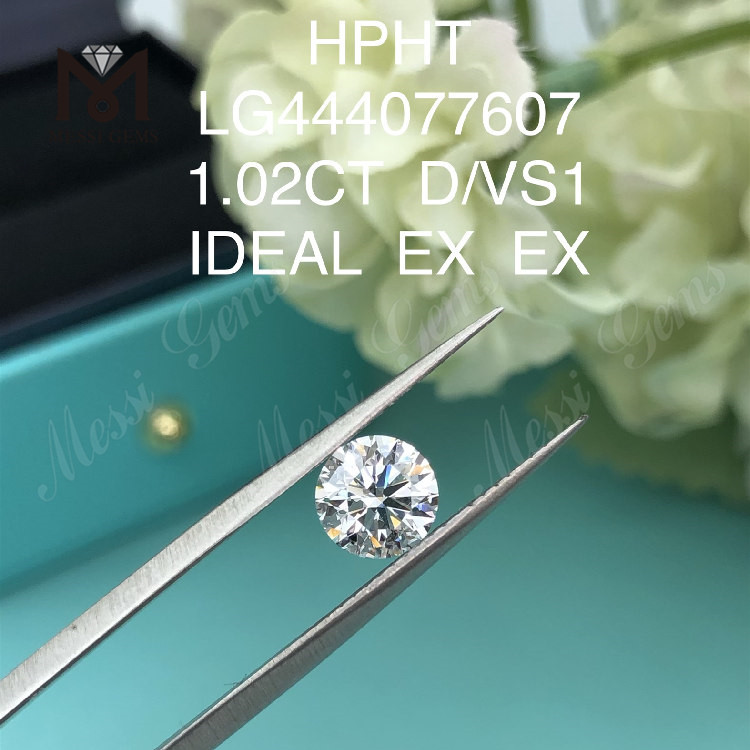 1,02 Karat D VS1 runder BRILLIANT-IDEAL-Schliff, neue künstliche Diamanten