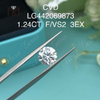 1,24 Karat F VS2 Runde BRILLIANT IDEAL handgefertigte Diamanten
