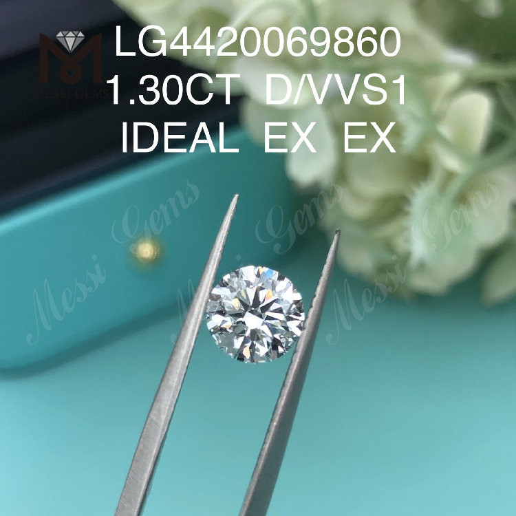 1,30 Karat D VVS1lab Grown Diamond IDEAL Runde lose synthetische Diamanten