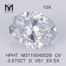 HPHT OV 0,573 CT OV D EX EX VS1 Labordiamant