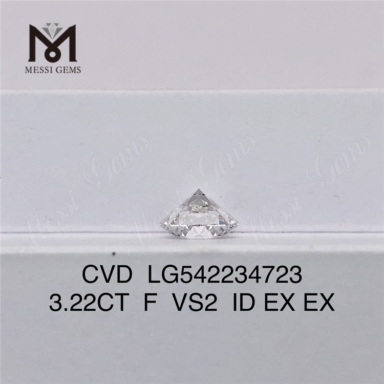 3,22 ct f Farbe 3 ct lose synthetische Diamanten Preis runder CVD-Diamant Großhandelspreis