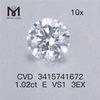 1,02 ct VS 3EX Labordiamant, künstlicher Diamant der Farbe E, auf Lager