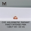 1,69 KT FANCY INTENSE PINK VS1 EX VG RADIANT Labordiamant CVD AGL22080782