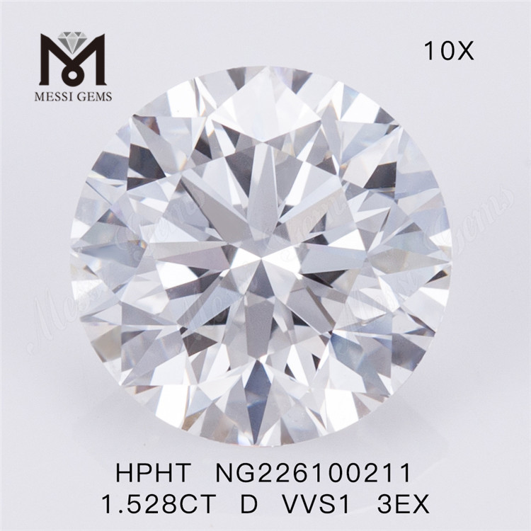 1,528 Karat D VVS1 3EX Labordiamanten im Rundschliff zum Herstellerpreis im Angebot