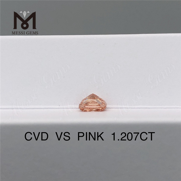 1,207 ct Kissenschliff-Labordiamant Fancy Pink CVD-Kissendiamant zum Verkauf
