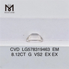 8,12 CT G EM VS2 EX EX, im Labor gezüchtete Edelsteine, lose CVD LG578319463