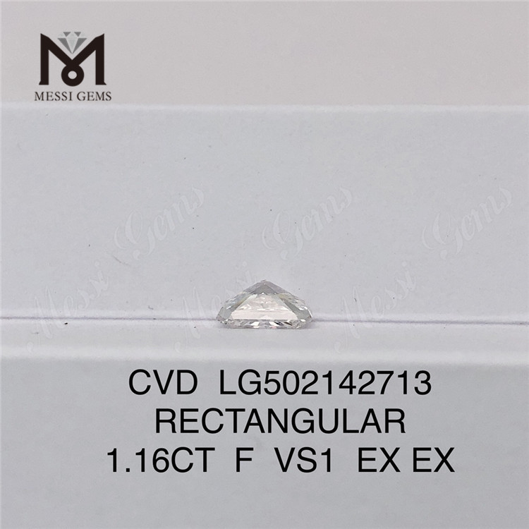 1,16 CT RECTANGULAR Cutting F VS1 EX EX CVD Lab Grown Diamond IGI-Zertifikat