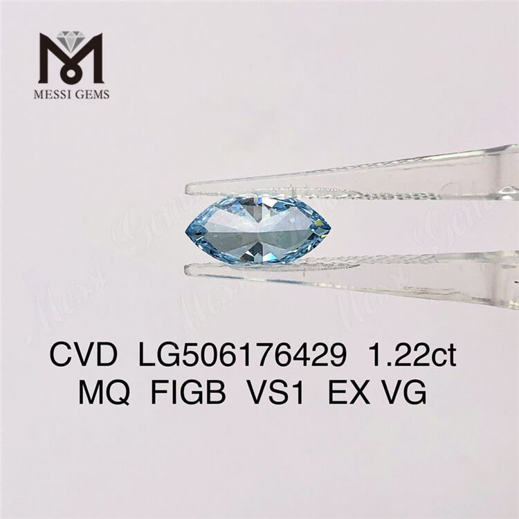 1,22 ct blauer synthetisierter Diamant VS1 IGI-Labordiamant