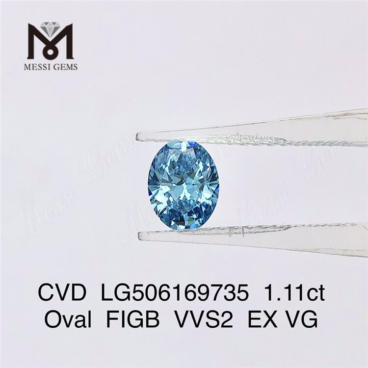 1,11 ct 7,75 x 5,94 x 3,62 mm Labordiamanten im Ovalschliff VVS2